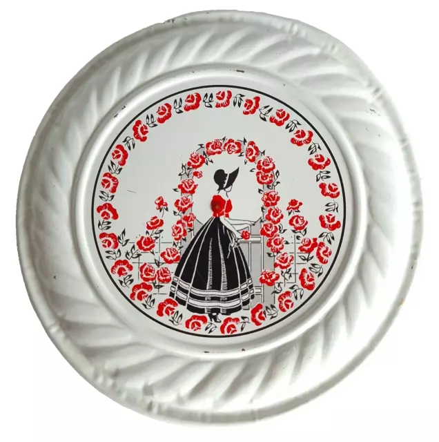 VTG Flue Cover Stove Pipe Vent Cover, Southern Belle Silhouette, White Red Black