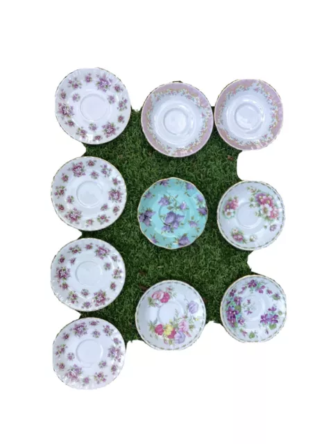 Selection Of ROYAL ALBERT Vintage Bone China Saucers For Coffee Cups