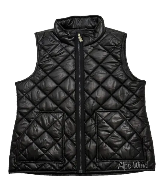 Kate Spade New York Full Zipper Quilted Vest Black Size- XL NWT$208.00