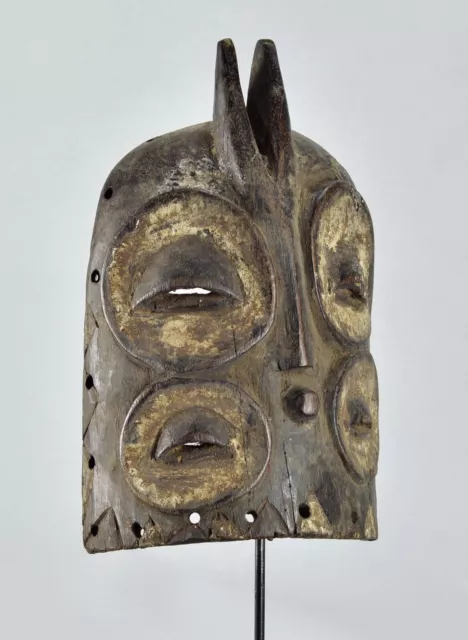 BEMBE zoomorphic initiation owl mask Congo Drc African Tribal Art 0926