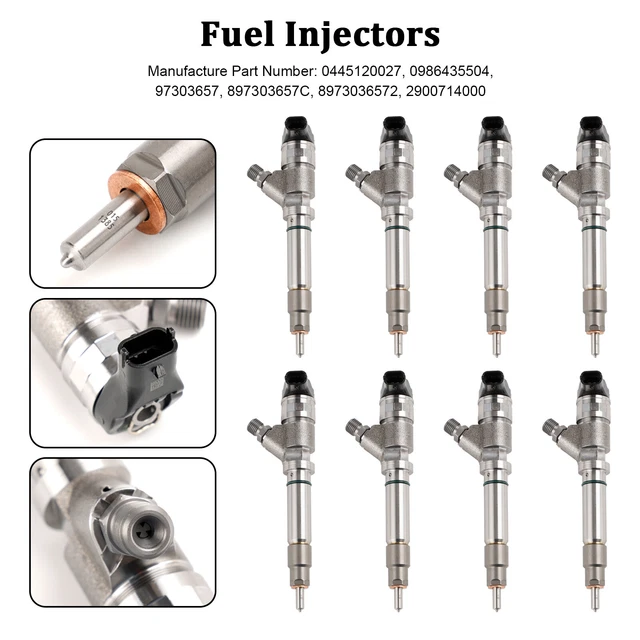 8X INJECTION NOZZLES injector 0445120027 for GMC Chevy 6.6L Duramax LLY 2004.52005 £1,049.53