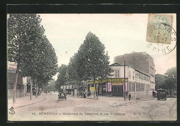 CPA Suresnes, Boulevard de Versailles et rue Willaumes