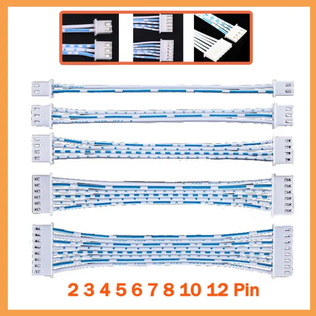 JST XH 2.54 mm Kabel Connector Verbinder Buchse Kabel 2,3,4,5,6,7,8,9,10,12 Pin