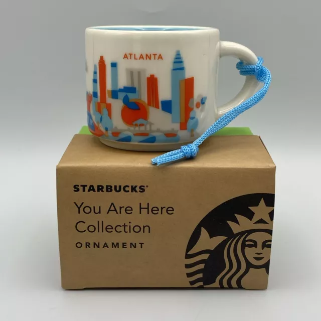 NIB Starbucks ATLANTA You Are Here Ornament Coffee Cup Demitasse Mug 2oz w/ Box