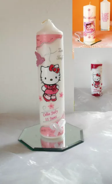 Taufkerze,Geburtstagskerze  Mädchen-"Hello Kitty" Geschenk