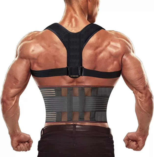 OLYMSTARS POSTURE CORRECTOR for Women Men, Adjustable Breathable Back  Posture £12.99 - PicClick UK