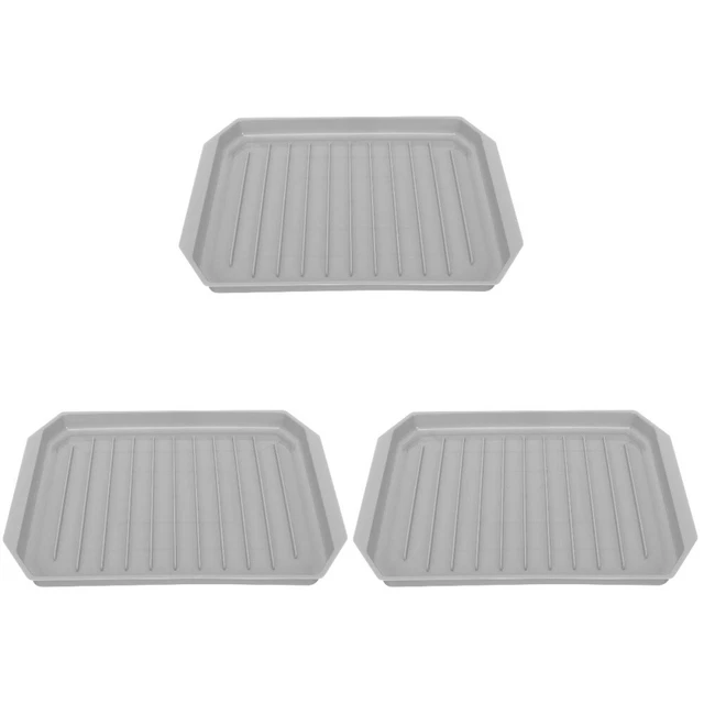 3x Portable Kitchen Household Microwave Cooking Bacon Tray Bacon Cooker For Oven