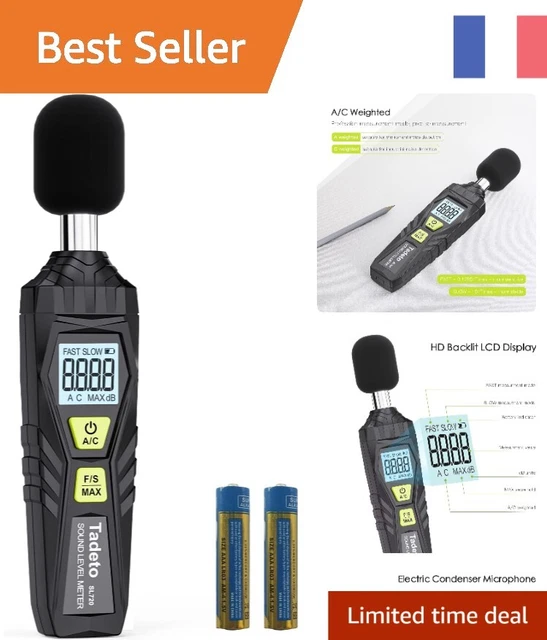 Sonomètre Numérique Tadeto SL720 - Plage De Mesure 30 à 135 DB - Précision ±2dB - Neuf
