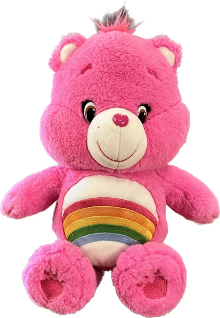 Care Bears Cheer Bear 14” Plush Stuffed Animal 2016 Pink Toy Just Play