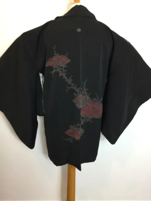 Sale- Vintage Silk Kimono Haori Royal Gorgeous Floral Design, Unused  #092