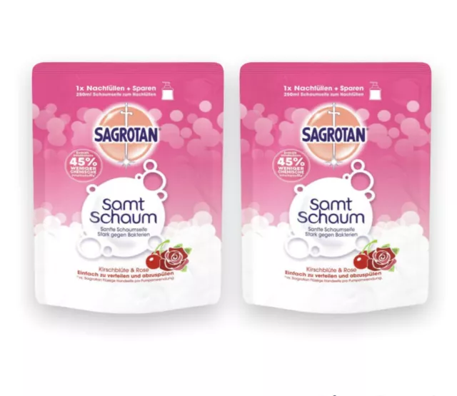 SAGROTAN Samt Schaum Schaumseife 2x250 ml