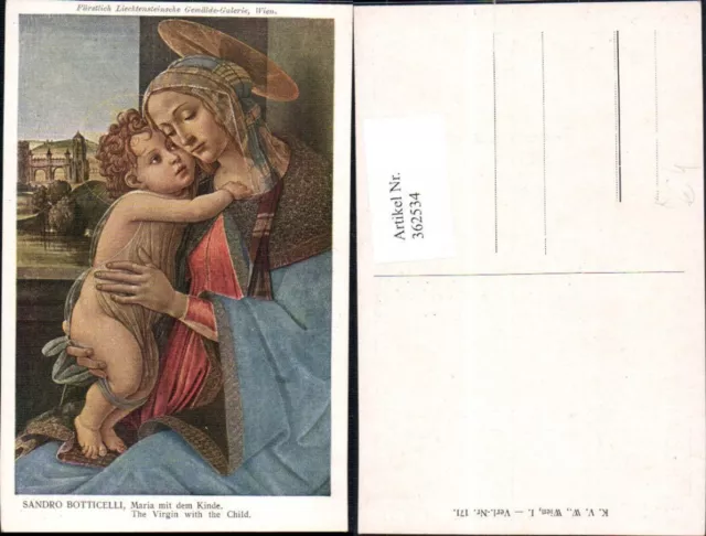 362534,Künstler Ak Sandro Botticelli Maria m. d. Kinde Religion