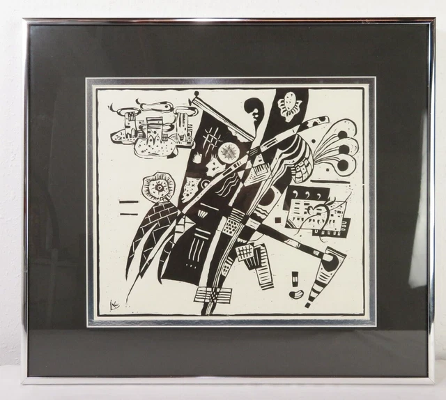 WASSILY KANDINSKY "Gravure Sur Bois" WOODCUT PRINT Second Strike MID CENTURY Art