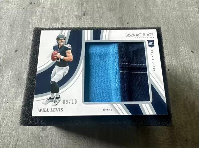 2023 Immaculate Will Levis RC Rookie Logos /10 Tri Patch NO. RL-WLE - Mint