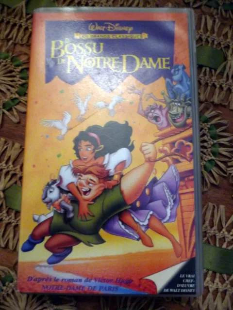 Superbe ! WALT DISNEY Le Bossu de Notre-Dame dessin animé VHS RARE