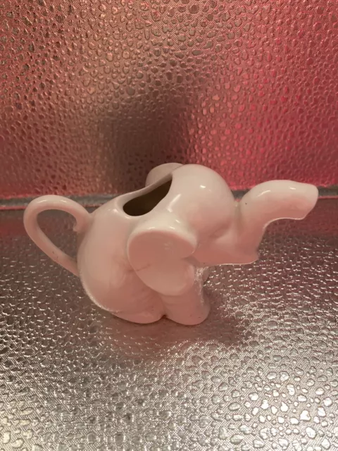 White Elephant Ceramic Mini Creamer Collectible Pitcher Twos Company 2 1/2"