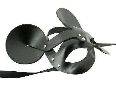 Mask from Venice Mouse Erotic Mistress Mischievous - Leather Genuine Black - 3