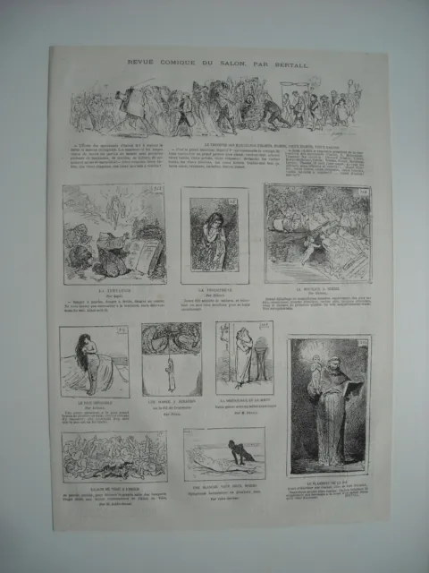 Caricatures 1873. Revue Du Salon, Par Bertall. 12 Caricatures Avec Legendes.