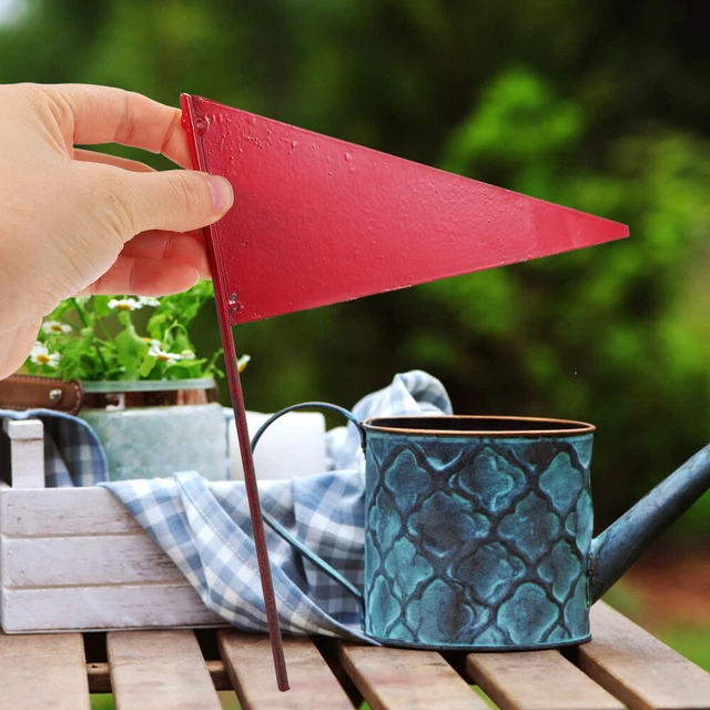 8 Pcs Marker Flags Lawn Irrigation Marker Flags Pennant Banner Flags The Sign 5