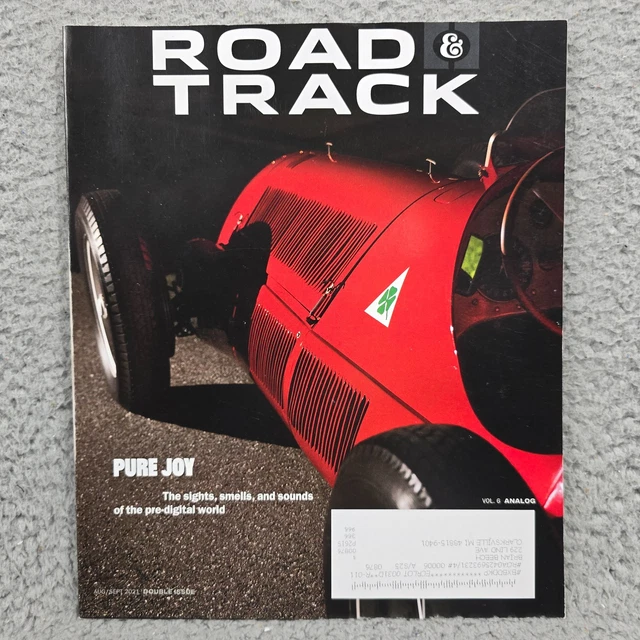 ROAD AND TRACK Magazine Aug/Sep 2021 Vol 6 Double Issue Racing Car ...