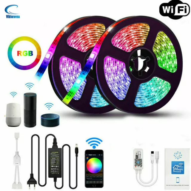 WIFI Magic Home APP 5050 RGB/RGBW/RGBWW LED Strip light DC Kit Alexa Google home