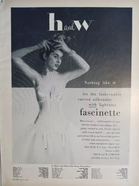 1952 womens Bali strapless Longline brassiere bra vintage fashion