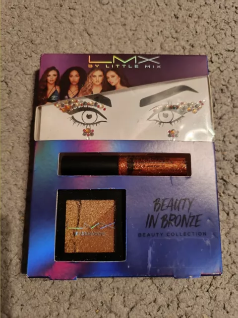 LMX By Little Mix Beauty In Bronze Eyeshadow Duo, Eyeliner & Gems Set Makeup New