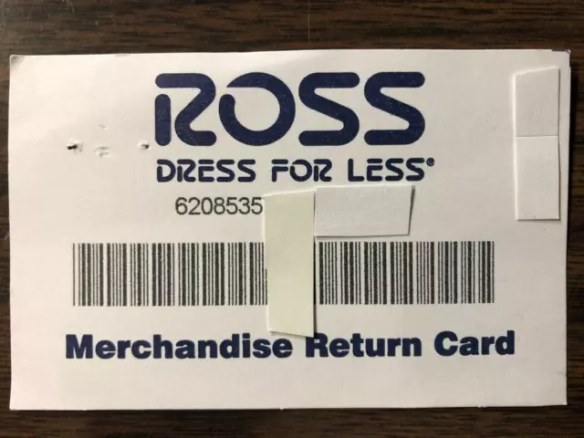 Ross store card hotsell