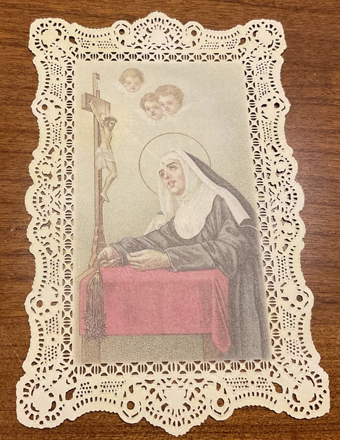 Santino merlettato - holycard - canivet SANTA RITA DA CASCIA