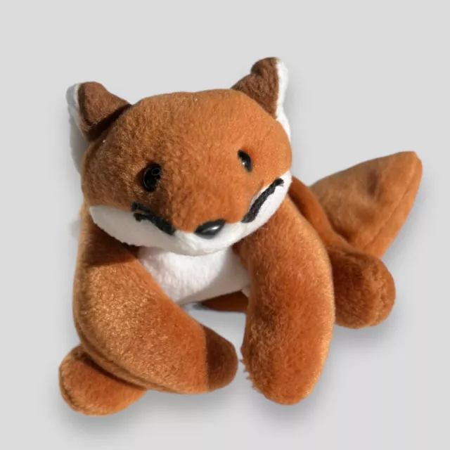 Very Rare Retired 1996 TY Beanie Baby Fox Sly Stuffed Plush Toy