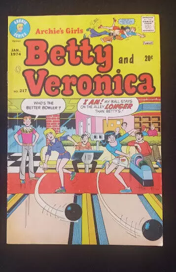 Archie's Girls Betty and Veronica #217 Vintage Bronze Age Comic Book 1974