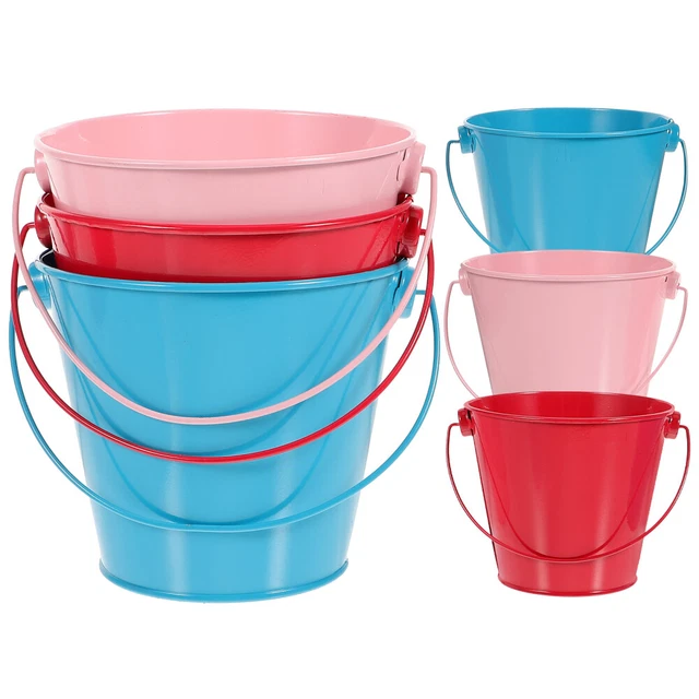 6 Pcs Balkon Garten Töpfe Hängende Blumentöpfe Aus Eisen Eimer Mini