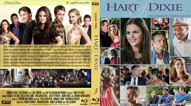 Hart Of Dixie Season 3 Mod Custom Bluray / 3 Disc Set W/ Menus & Chapters