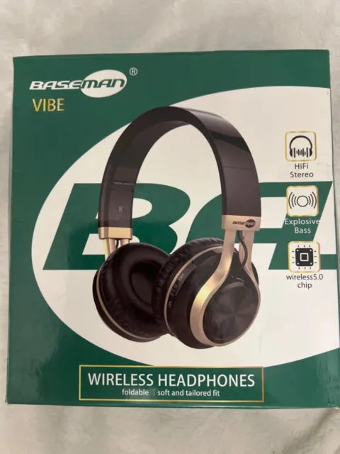 Wireless Bluetooth Kopfhörer Stereo Headset HiFi Headphones Baseman vibe