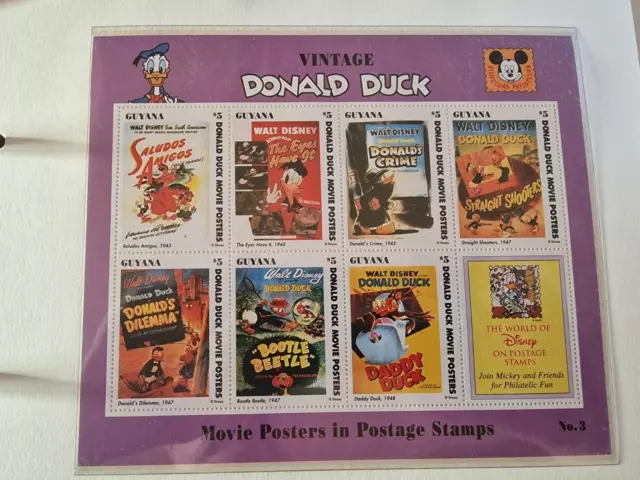 Guyana 1996 M/S Donald Duck 2 Sheets Mnh