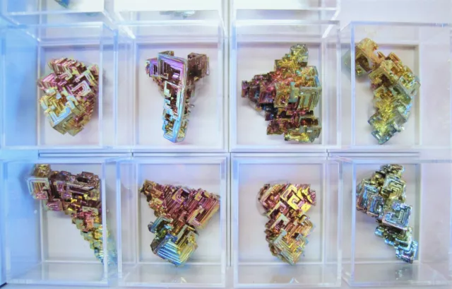 +++ 1 Stück: WISMUT Kristall, synthetisch +++ Bismuth Stufe Mineralien Sammlung