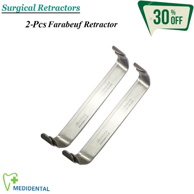 LOT DE 2 rétracteurs chirurgicaux FARABEUF chirurgie buccale rétraction