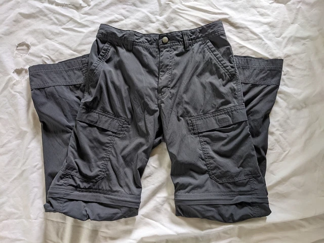 REI Sahara Convertible Cargo Pants Gray Kids Boys Girls 10-12 EUC