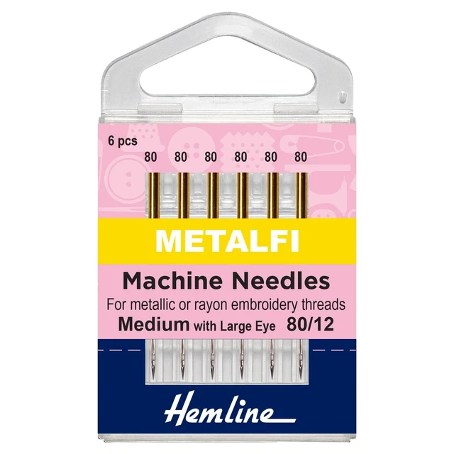 SIZE 80/12 SEWING Machine Needle Metallic Needles Ideal Metallic
