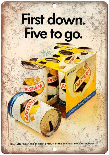 Falstaff Six Pack Vintage Beer Ad Breweriana Reproduction Metal Sign E01