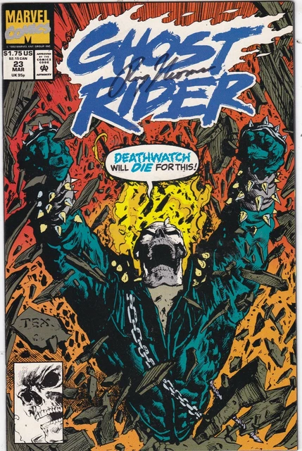Ghost Rider #23 NM 1992 Signed by Roy Thomas w/COA Marvel Comics