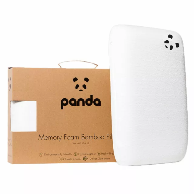 Cuscino in memory foam Panda con copertura bambù ipoallergenico e antibatterico