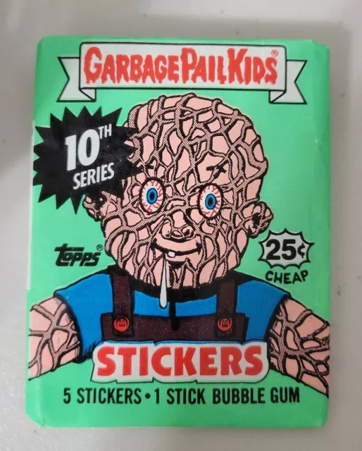 1987 Topps Garbage Pail Kids Sticker Empty Pack Wrapper 10Th Series 10 Os10 Gpk