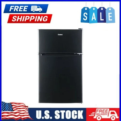 GALANZ 3.1 CU ft Two Door Mini Fridge, Black, NEW 164.90 PicClick