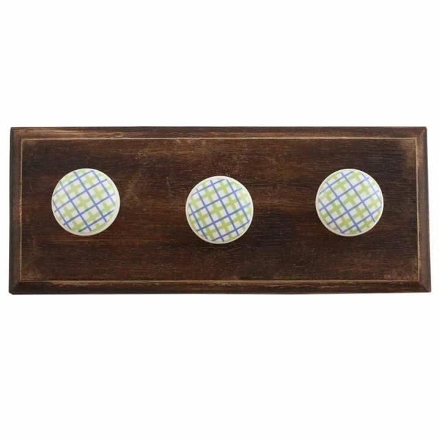 Antique Look Wood Key Hooks Wall Hangers Holders Hanging Coat Towel Clothes