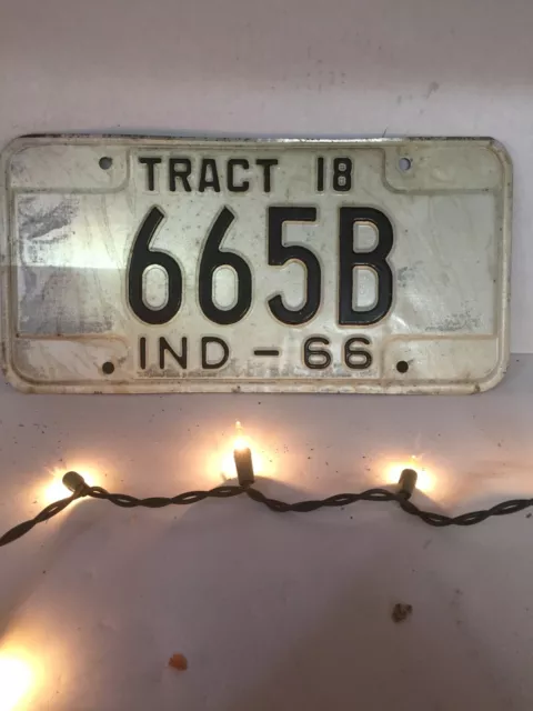 1966 Indiana SEMI TRAILER License Plate Tag Crafting Birthday Christmas
