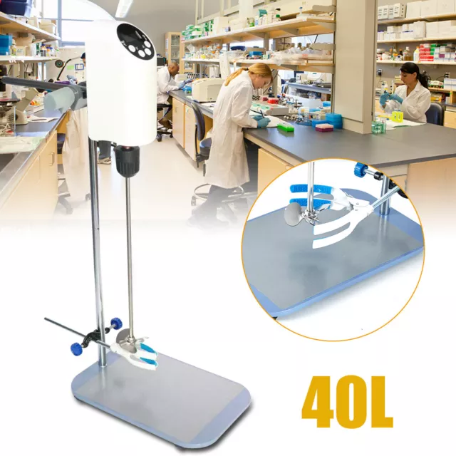 40L Lab Electric Overhead Stirrer Mixer Agitator Homogenizer + Digital Display
