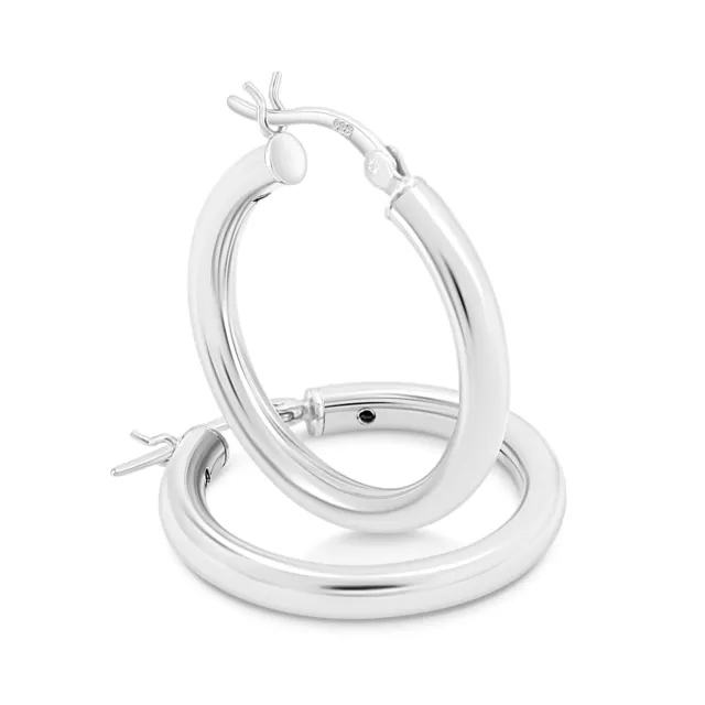 Sterling Silver 3mm Round Hoop Earrings - Free Shipping!