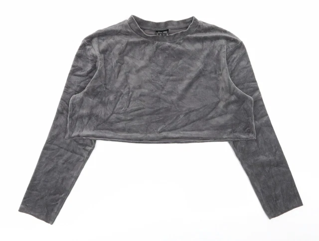 USA Pro Womens Grey Crew Neck  Cotton Pullover Jumper Size 10   - cropped