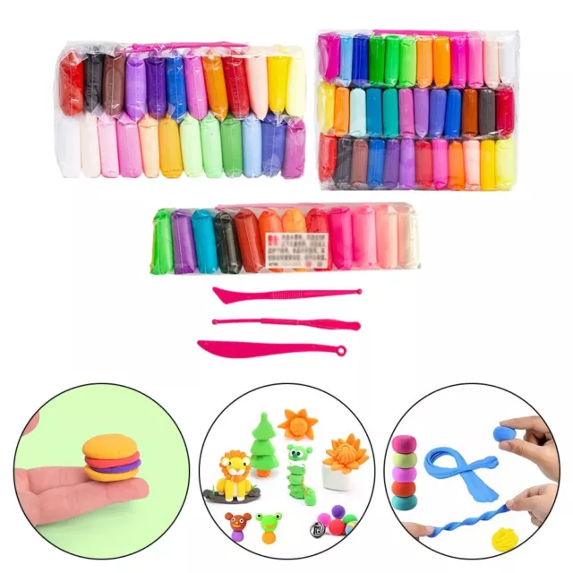 Fun & Educational Air Dry Clay Set 12 Colourful Packs for Kids and Adults